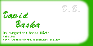 david baska business card