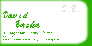 david baska business card